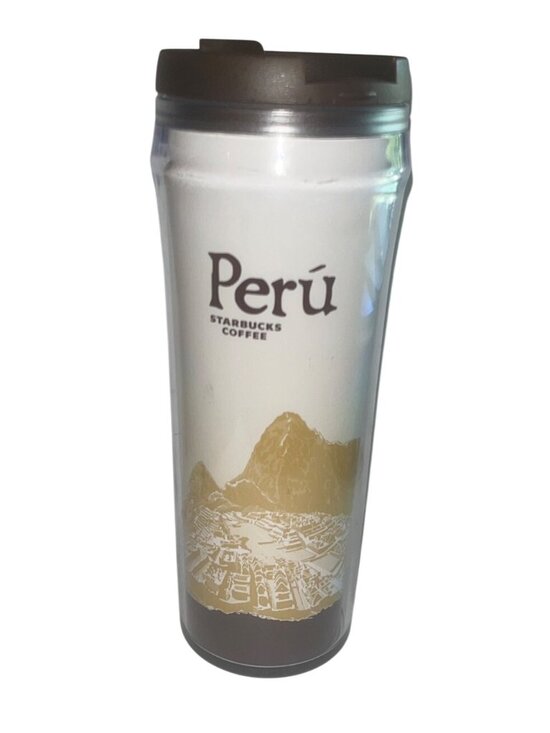 Starbucks Other - Starbucks Peru Travel Tumbler 16oz Brown Lid With Andean Design